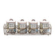Holiday in Porto Maestro ceramic container set, 5 items, 200ml capacity, ideal for spices, with metal stand, MR-20005-04CS