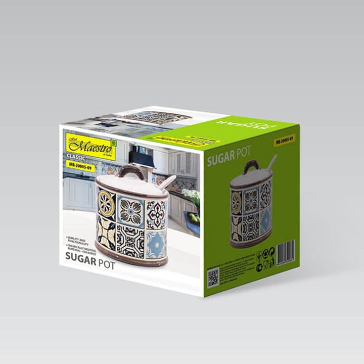 Babhla siúcra Ceirmeach Holiday in Porto Maestro, toilleadh 300ml, spúnóg ceirmeach san áireamh, MR-20005-09