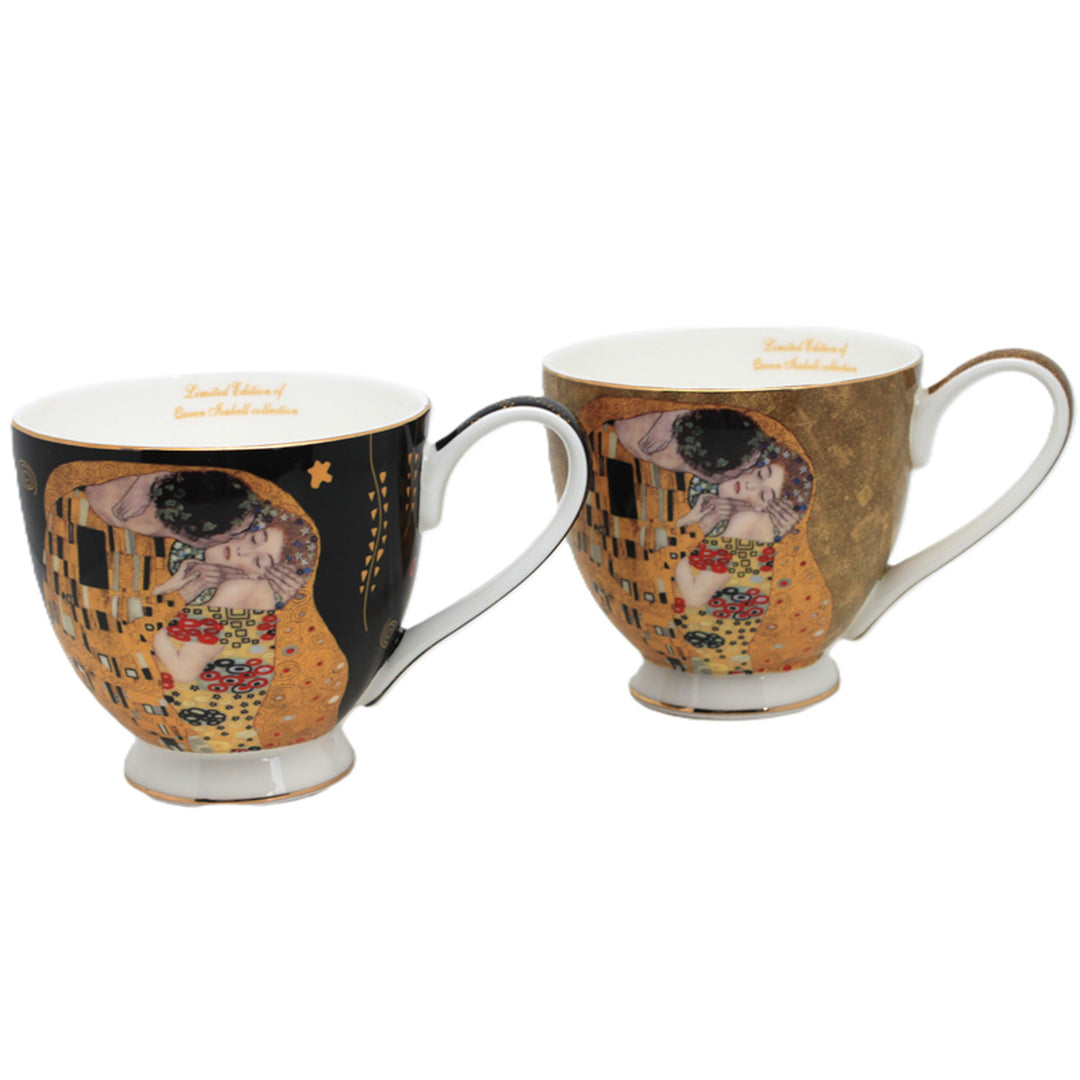 Jumbo Gustav Klimt Kiss mugs 2 pieces, Queen Isabel