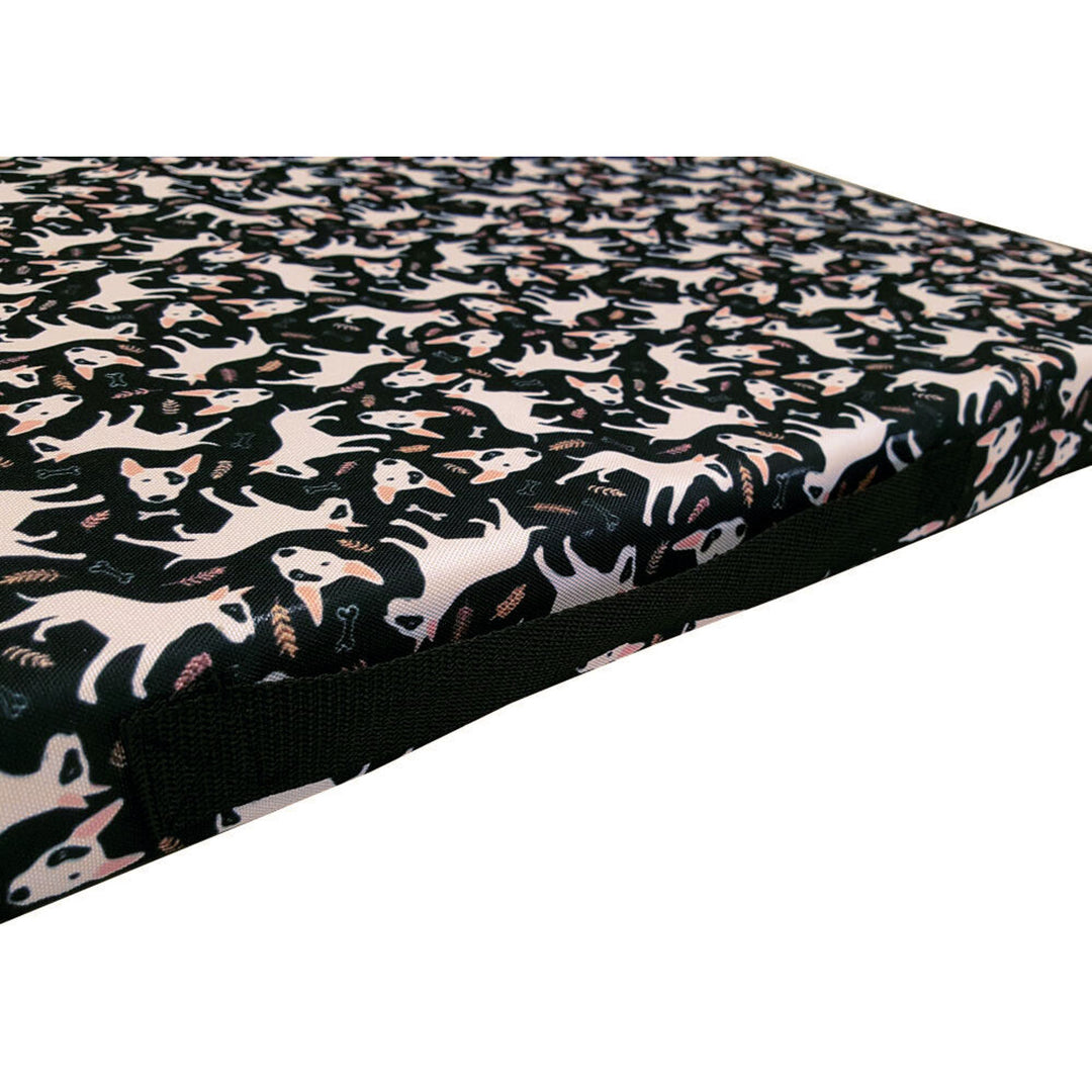 Bertoni XL dog mattress bed, foam, waterproof cover, Bullteriers pattern, EE146
