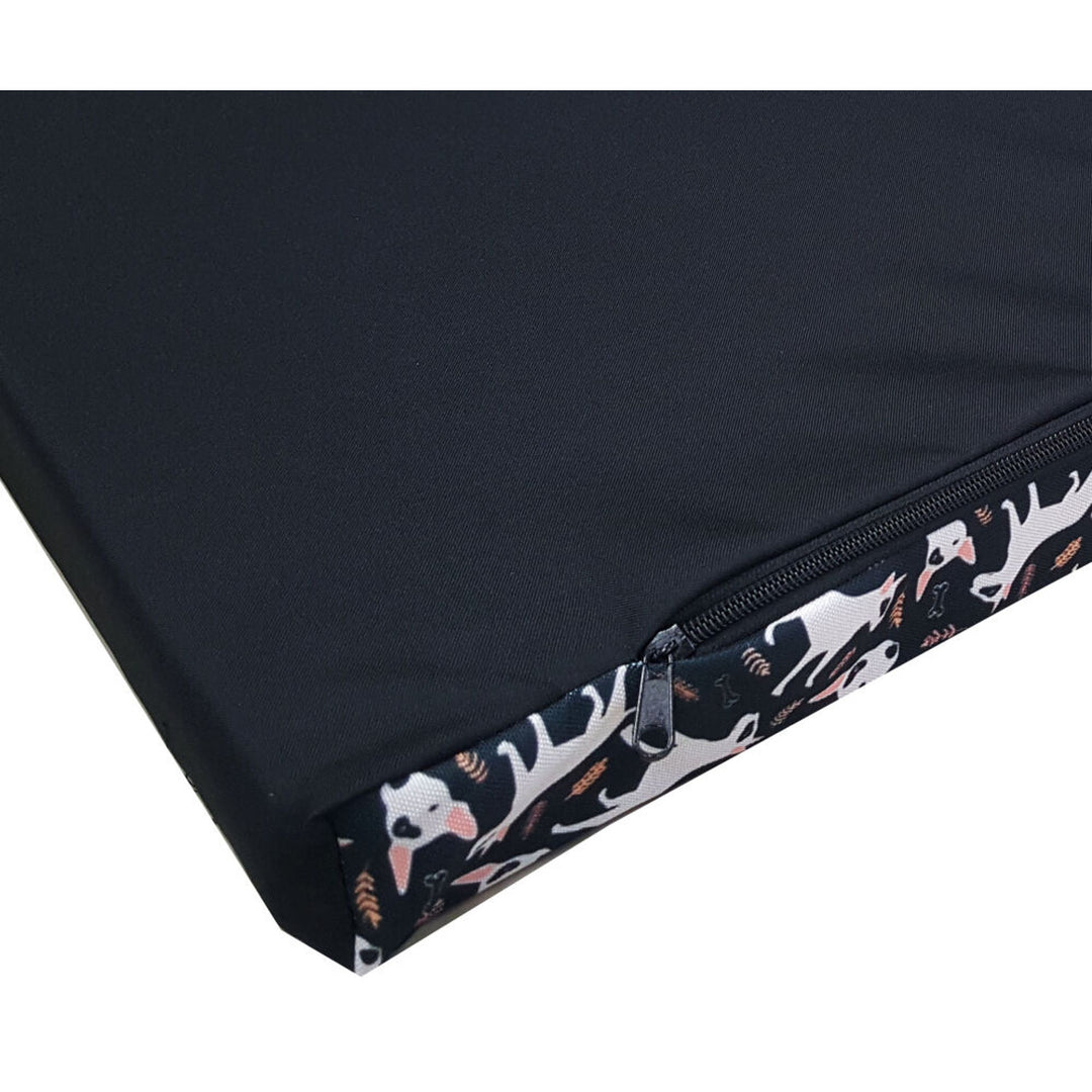 Bertoni XL dog mattress bed, foam, waterproof cover, Bullteriers pattern, EE146