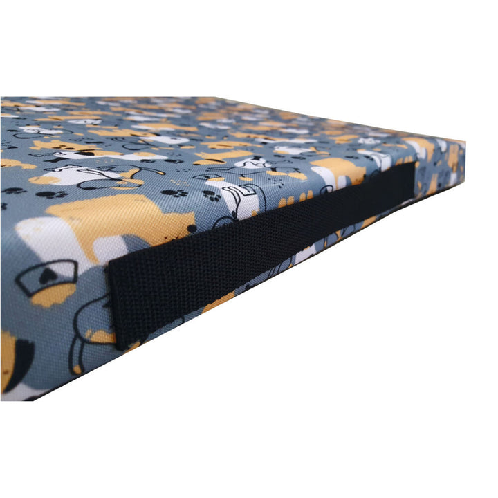 Bertoni XL dog mattress bed, foam, waterproof cover, Grey Dogs pattern, EE146
