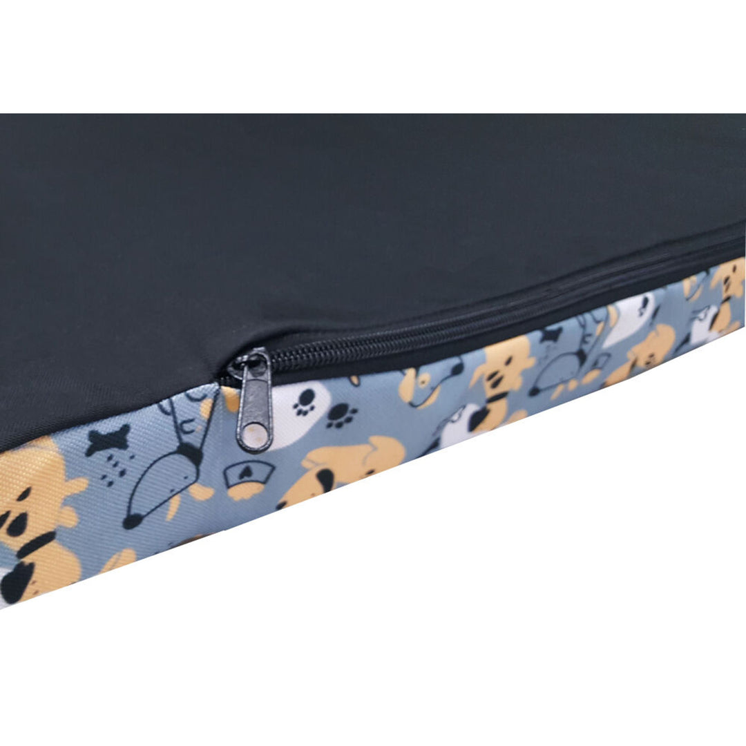 Bertoni XL dog mattress bed, foam, waterproof cover, Grey Dogs pattern, EE146