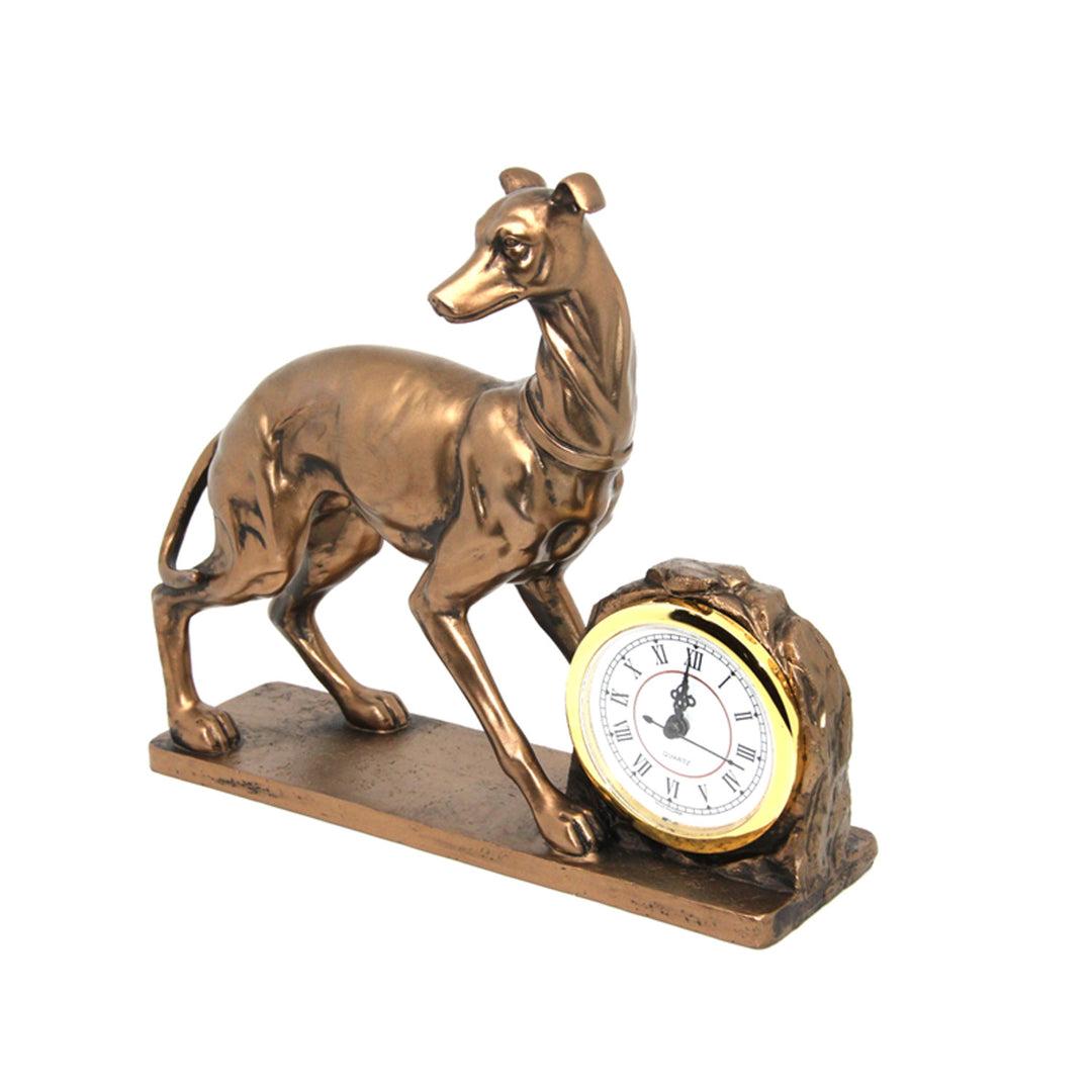 Dog Figurine, Chart, Clock, Bronze Decorative Sculpture, Queen Isabel