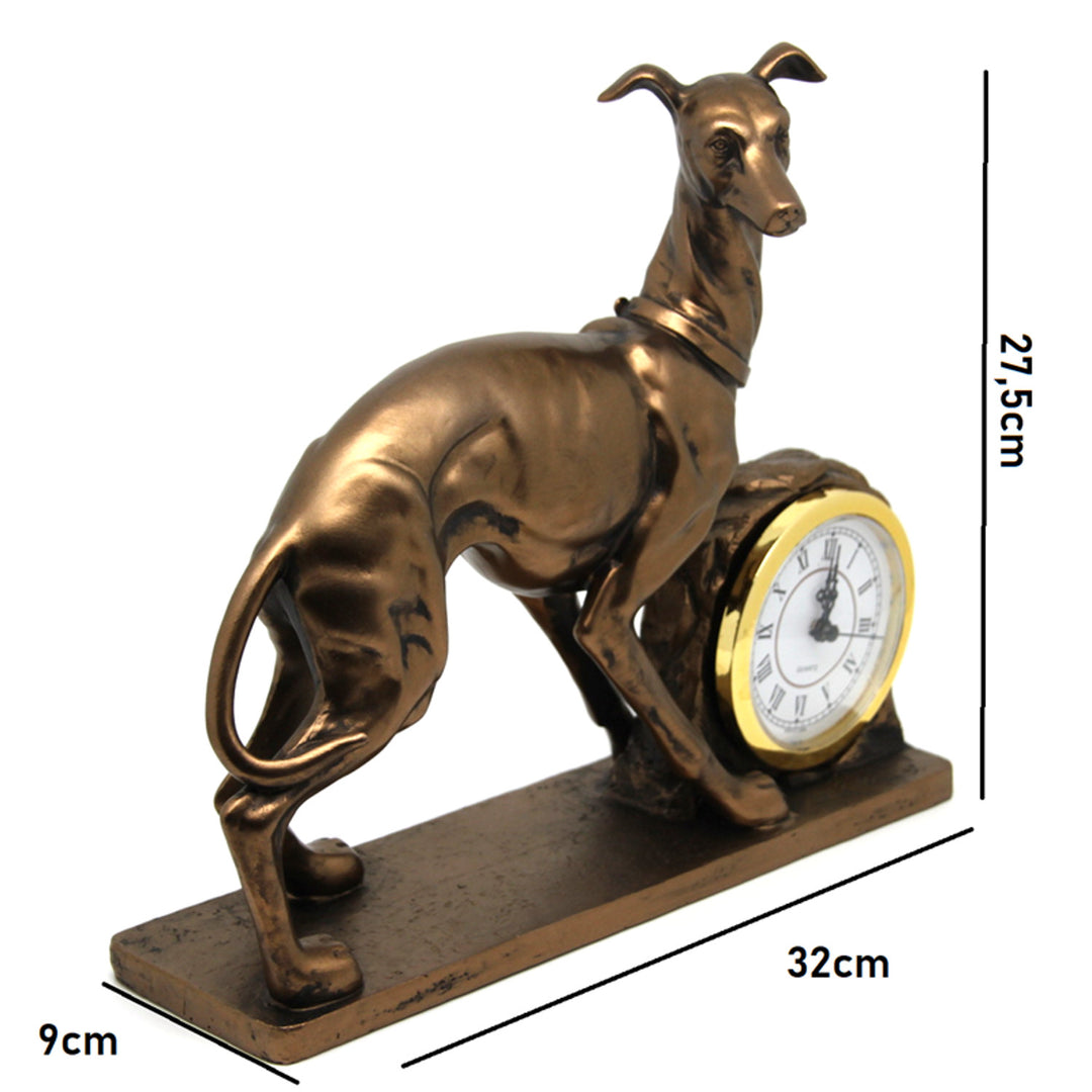 Dog Figurine, Chart, Clock, Bronze Decorative Sculpture, Queen Isabel