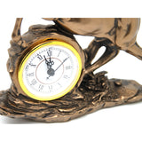 Jumping horse figurine, clock, bronze decoration, Queen Isabel