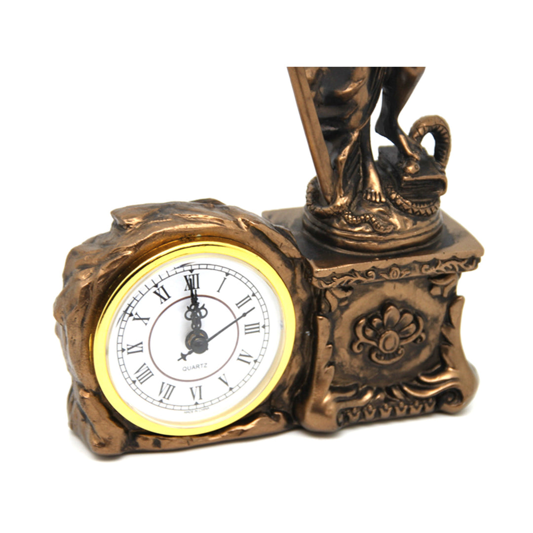 Figurine of Temida with scale and sword, clock, bronze ornament, Queen ...