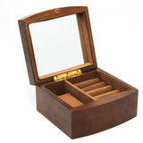 Jewelry box, wooden, brown, organizer, compartments, Queen Isabel