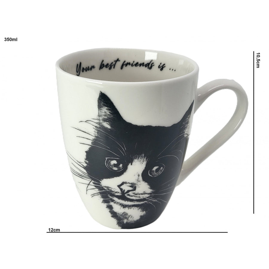 Queen Isabel porcelain mug, European cat, 350ml, Q1-05218