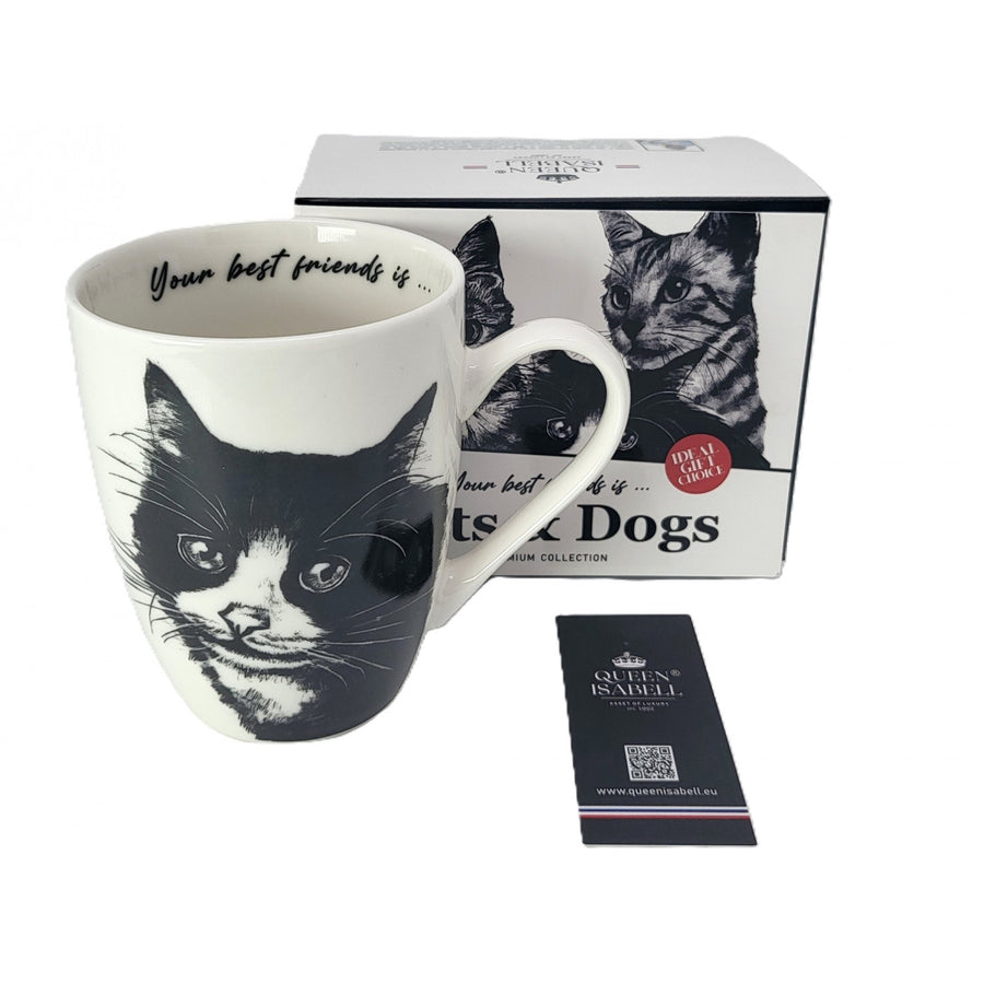 Queen Isabel porcelain mug, European cat, 350ml, Q1-05218