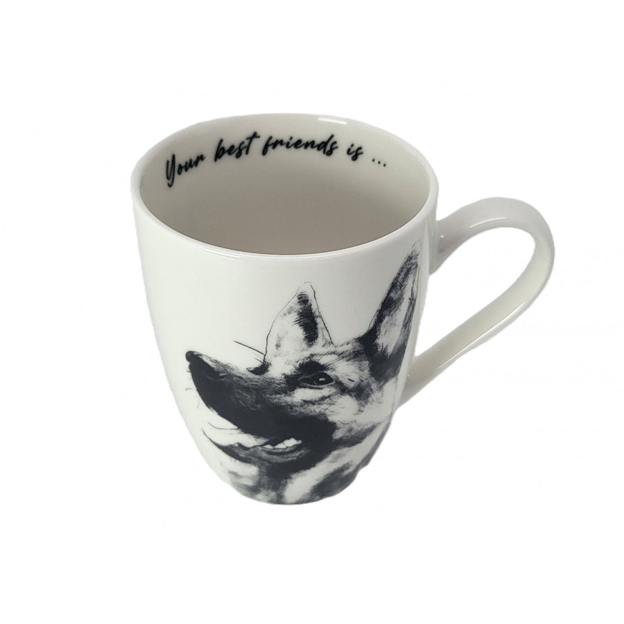 Queen Isabel porcelain mug, German Shepherd, 350ml, Q1-05232