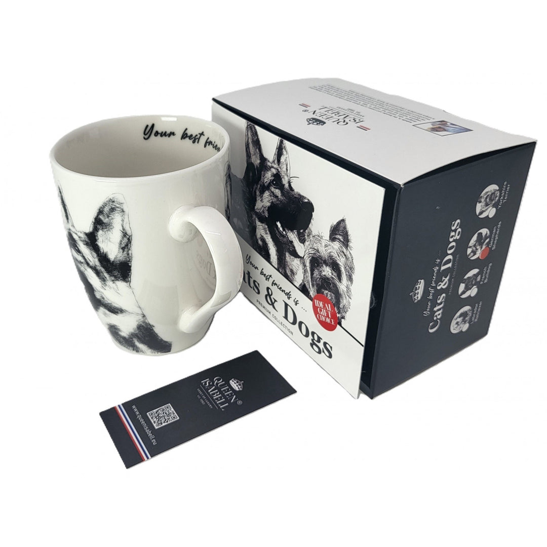 Queen Isabel porcelain mug, German Shepherd, 350ml, Q1-05232