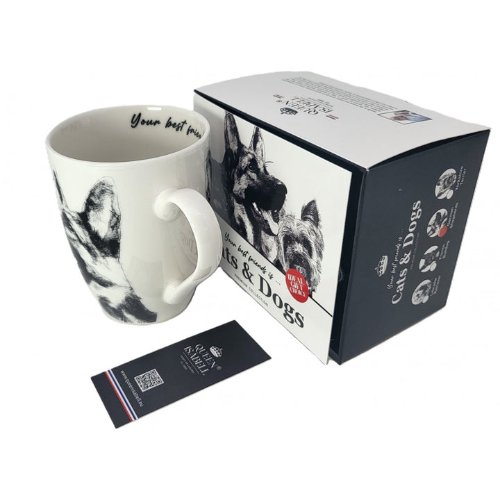 Queen Isabel porcelain mug, German Shepherd, 350ml, Q1-05232