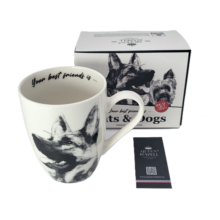 Queen Isabel porcelain mug, German Shepherd, 350ml, Q1-05232