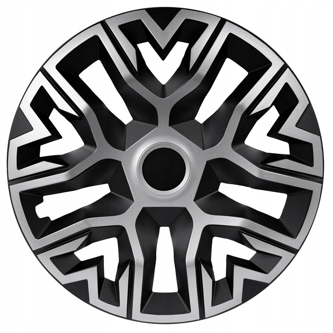Universal hubcap 16'' NRM The Best Bicolor silver-black 1 piece