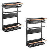 Maclean magnetic shelf for refrigerator / washing machine, black, 12kg max, MC-910, 2 pieces