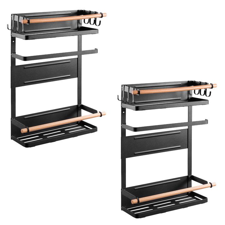 Maclean magnetic shelf for refrigerator / washing machine, black, 12kg max, MC-910, 2 pieces