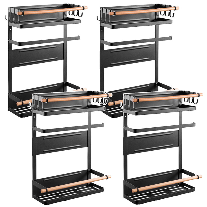 Maclean magnetic shelf for refrigerator / washing machine, black, 12kg max, MC-910, 4 pieces