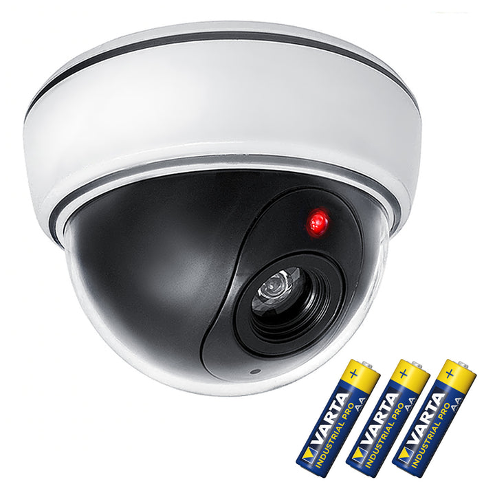 Dummy dome camera DC2300 with flashing LED + 3x AA battery Varta Industrial