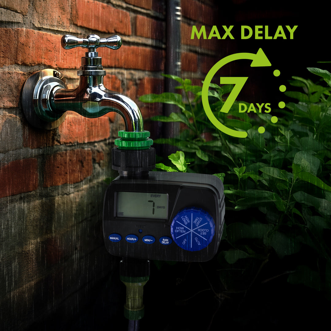 GreenBlue electronic irrigation controller, programmer, power supply 2x1.5V AA, GB390 + 2x Varta Industrial AA alkaline battery