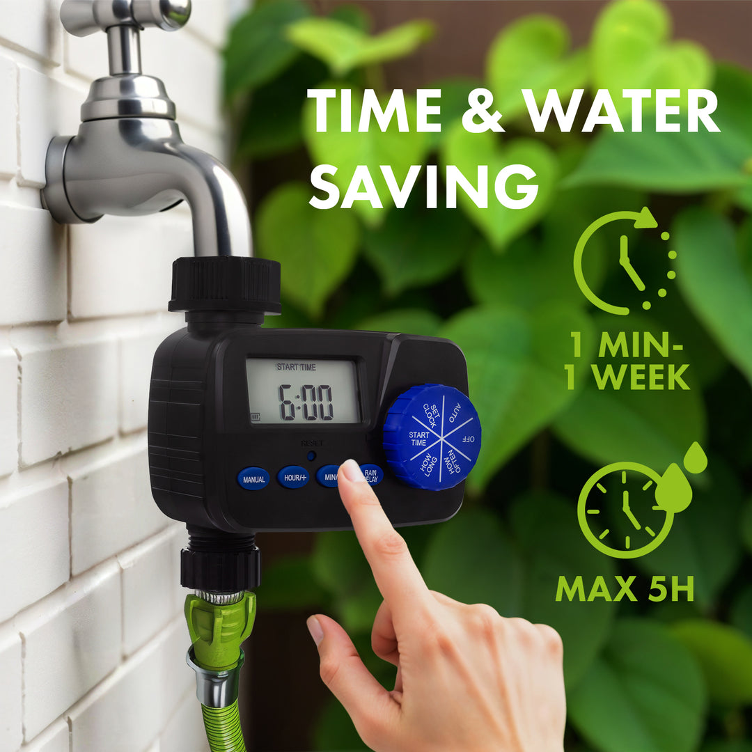 GreenBlue electronic irrigation controller, programmer, power supply 2x1.5V AA, GB390 + 2x Varta Industrial AA alkaline battery