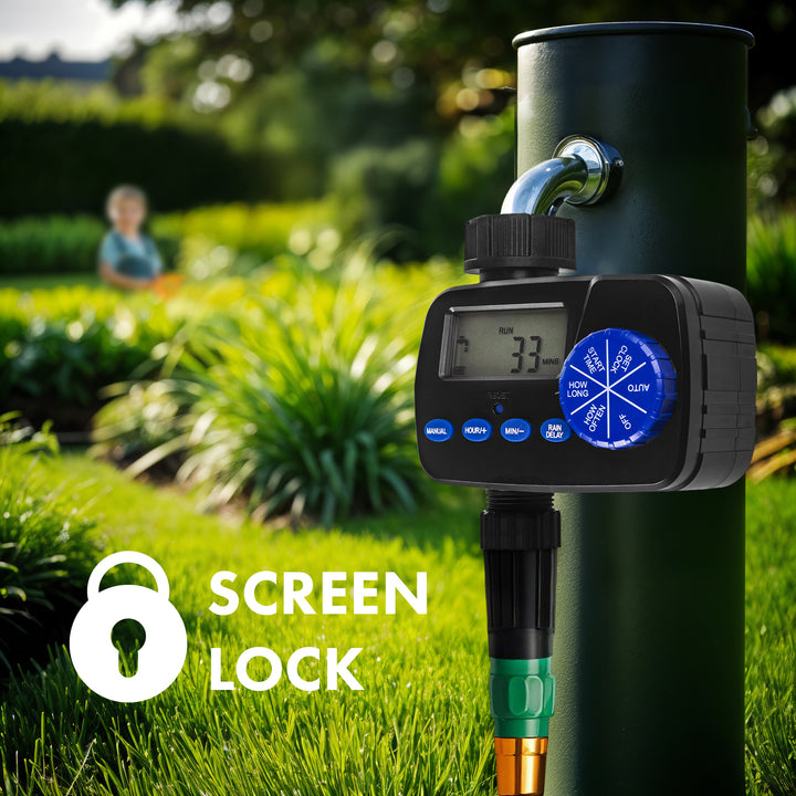 GreenBlue electronic irrigation controller, programmer, power supply 2x1.5V AA, GB390 + 2x Varta Industrial AA alkaline battery