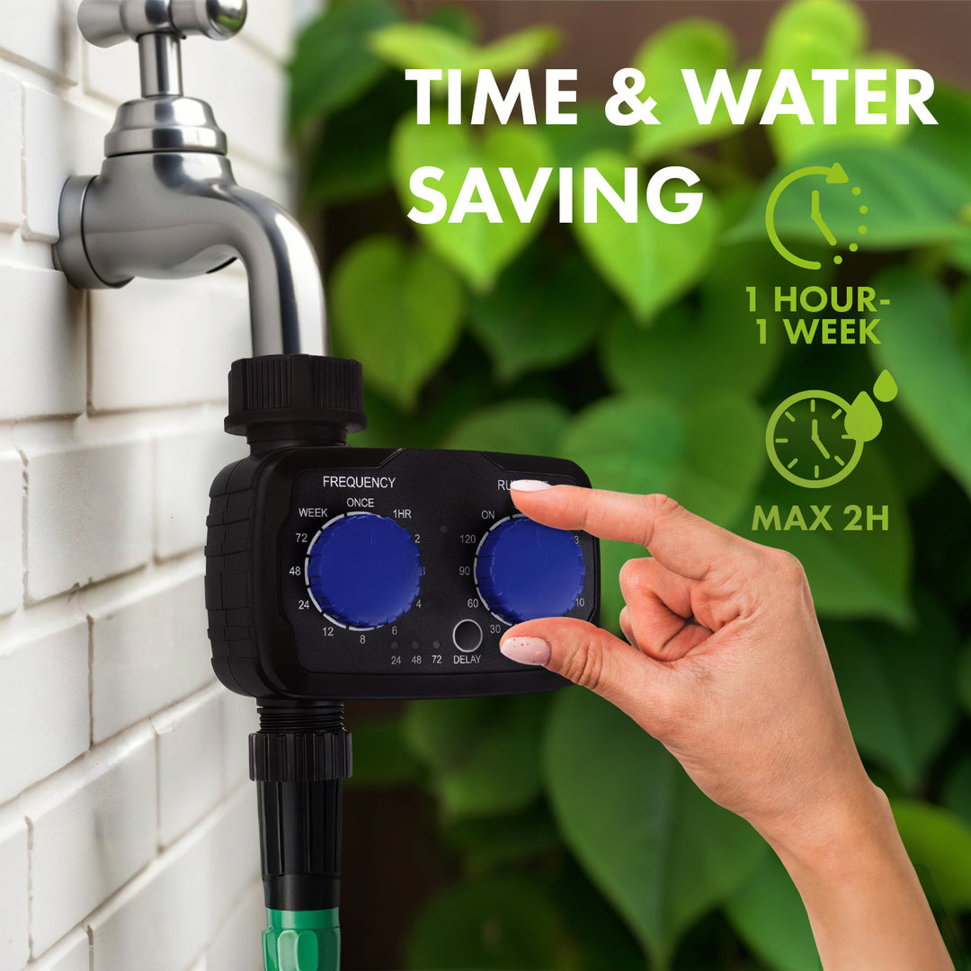 GreenBlue electronic irrigation controller, programmer, power 2x 1.5V AA, GB391 + 2x Varta Industrial AA alkaline battery