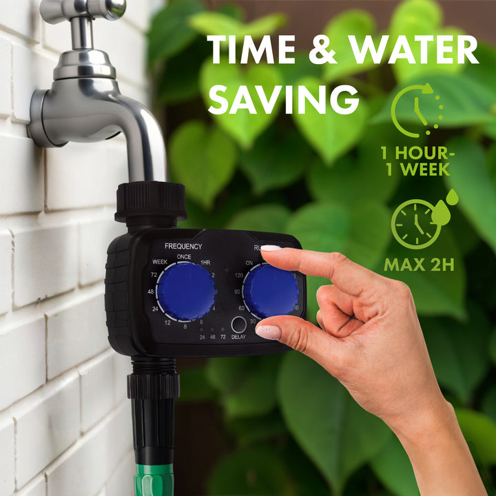 GreenBlue electronic irrigation controller, programmer, power 2x 1.5V AA, GB391 + 2x Varta Industrial AA alkaline battery