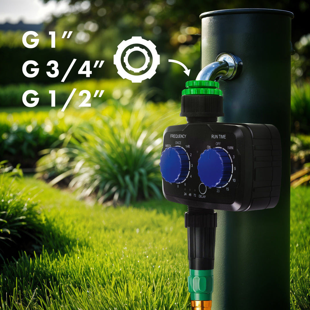 GreenBlue electronic irrigation controller, programmer, power 2x 1.5V AA, GB391 + 2x Varta Industrial AA alkaline battery