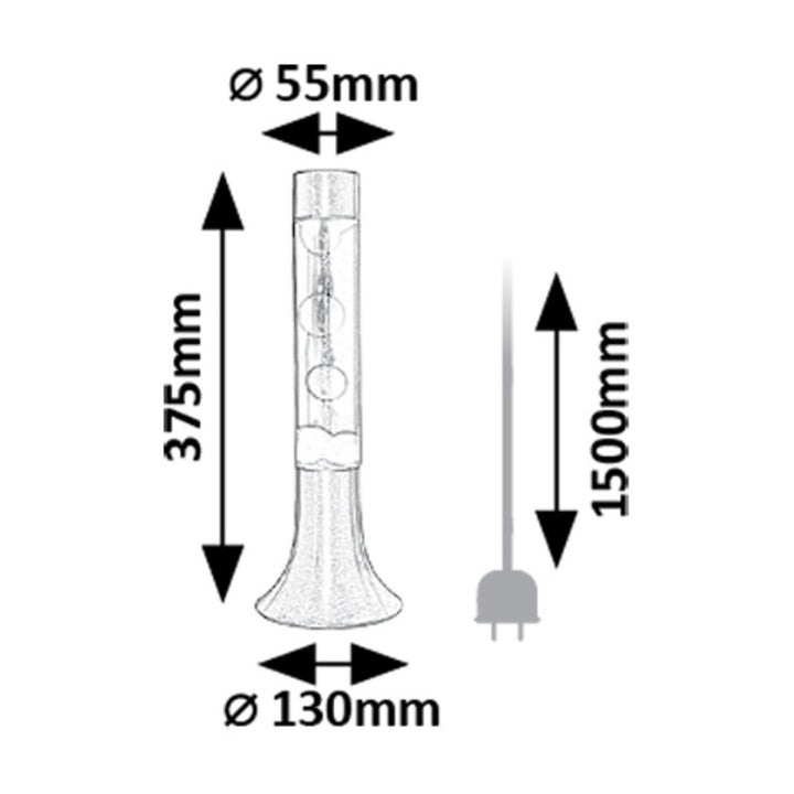 Rabalux LED lava lamp, power 25W, 3000 K, red, Poppilol