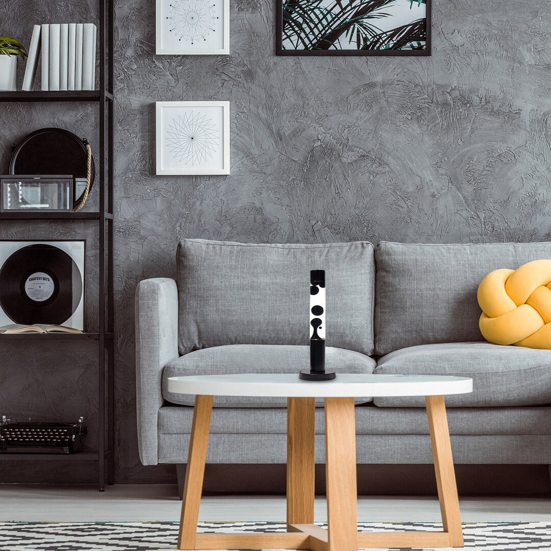 Rabalux LED lava lamp, 25W, 3000 K, black wax, Lavastic