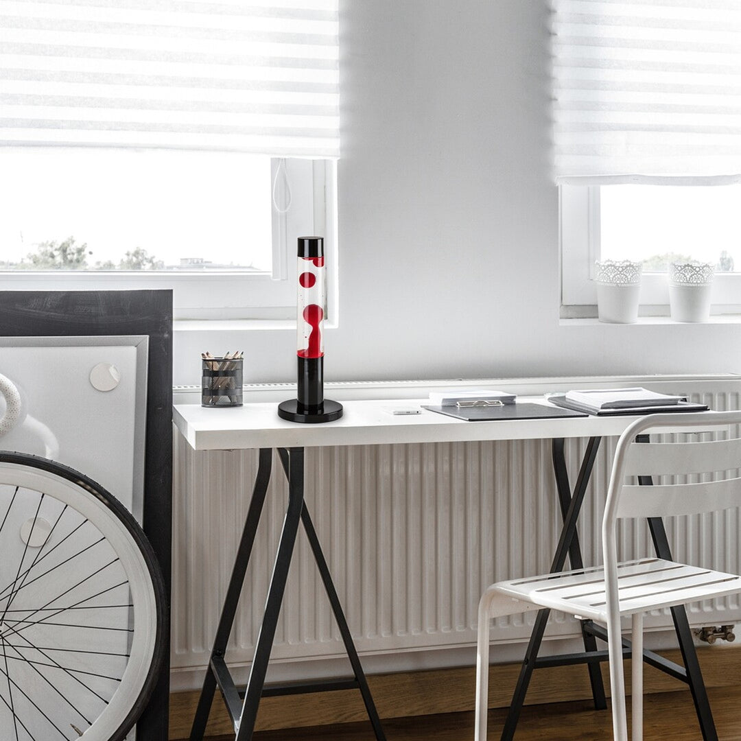 Rabalux LED lava lamp, 25W, 3000 K, red wax, Lavastic