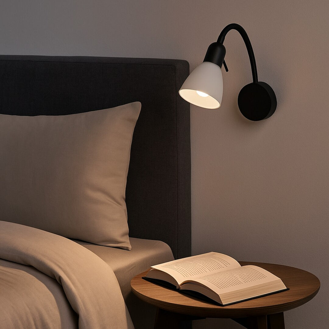 Rabalux wall lamp, spot, E14 bulb thread, IP20, black, Soma