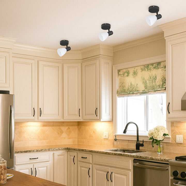 Rabalux ceiling lamp, spot, E14 bulb thread, IP20, black, Soma