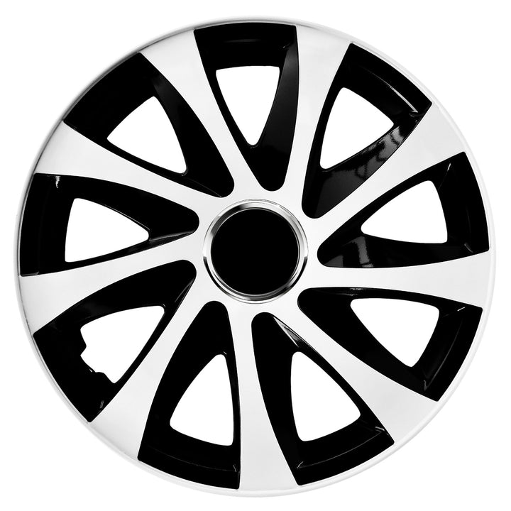 Universal hubcap 14'' NRM Drift Extra white and black 1 piece