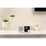 Blaupunkt portable radio, DAB+ digital radio and FM tuner, Bluetooth, headphone output, 2.4 inch color display, clock and alarm function, battery powered and charged via USB-C, DR8WH