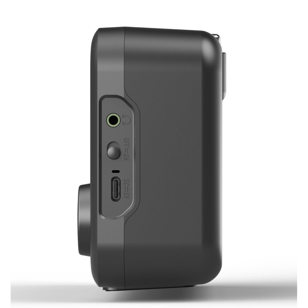 Blaupunkt Portable Radio, DAB+ digital radio and FM tuner, Bluetooth, headphone output, 2.4 inch color display, clock and alarm function, battery powered and charged via USB-C, DR8BK