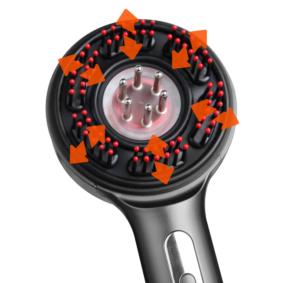 REGENERATING HAIRBRUSH MASSAGER MT6537 massaging hair and scalp brush