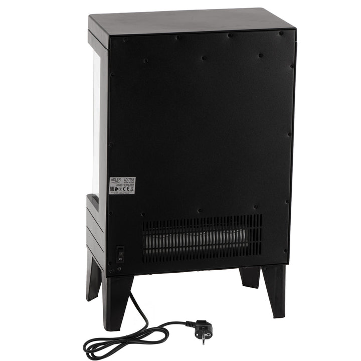 LED electric fireplace with remote control, 2 heating powers 1000W/2000W, thermostat, Adler AD 7755