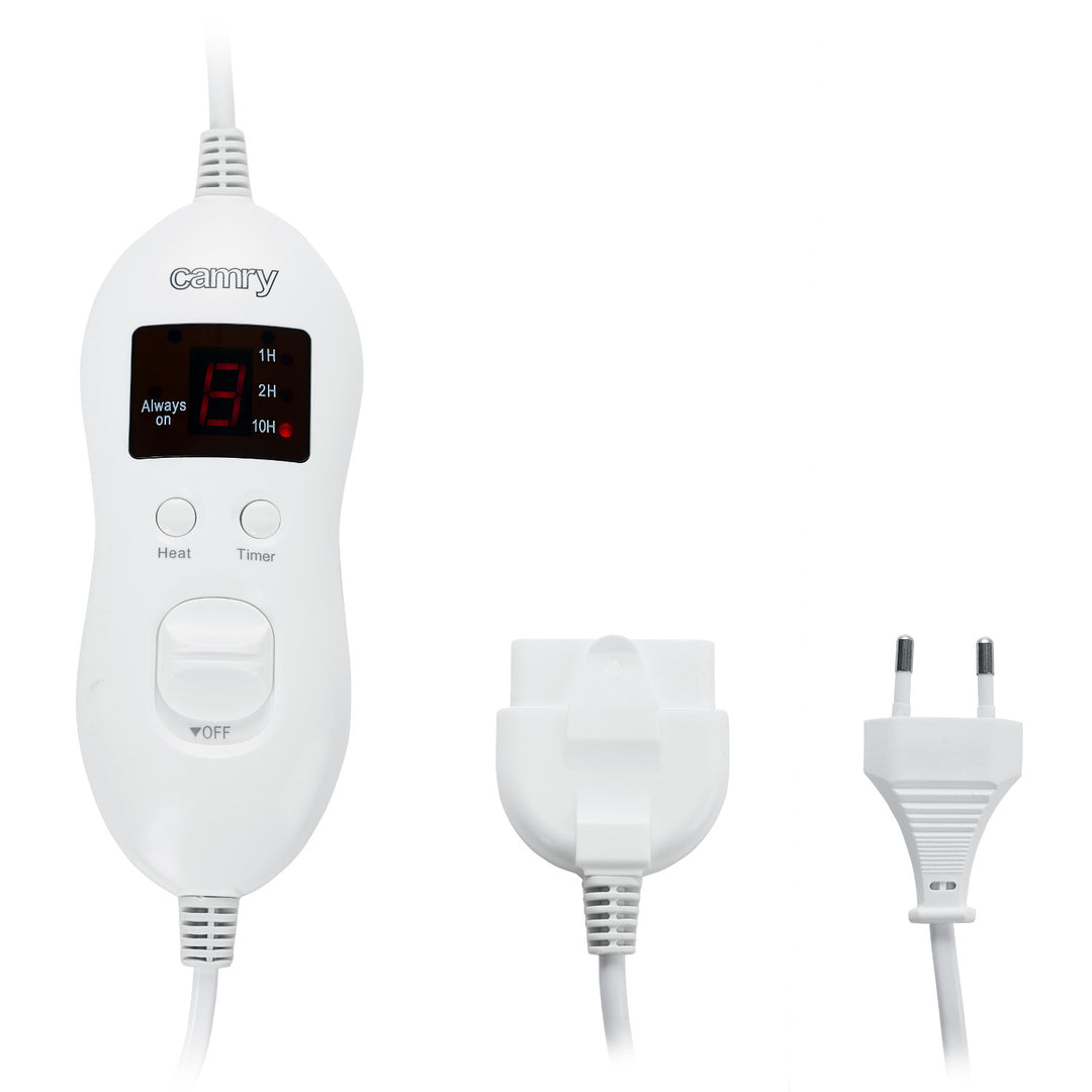 Camry electric blanket, for 2 people, dimensions 150x160cm, 8 heating levels, power 2 x 60W, grey, CR 7417