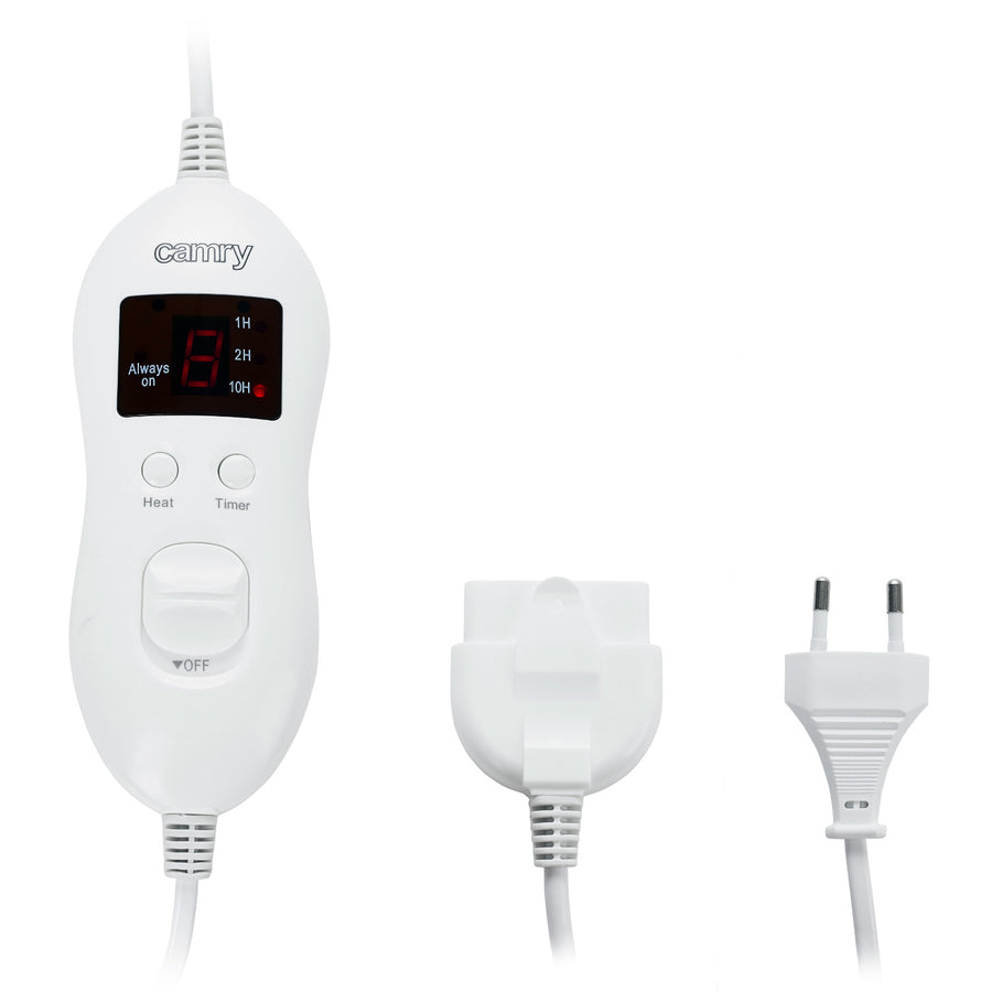 Camry electric blanket, for 2 people, dimensions 150x160cm, 8 heating levels, power 2 x 60W, grey, CR 7417