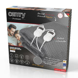 Camry electric blanket, for 2 people, dimensions 150x160cm, 8 heating levels, power 2 x 60W, grey, CR 7417