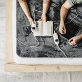 Camry electric blanket, for 2 people, dimensions 150x160cm, 8 heating levels, power 2 x 60W, grey, CR 7417
