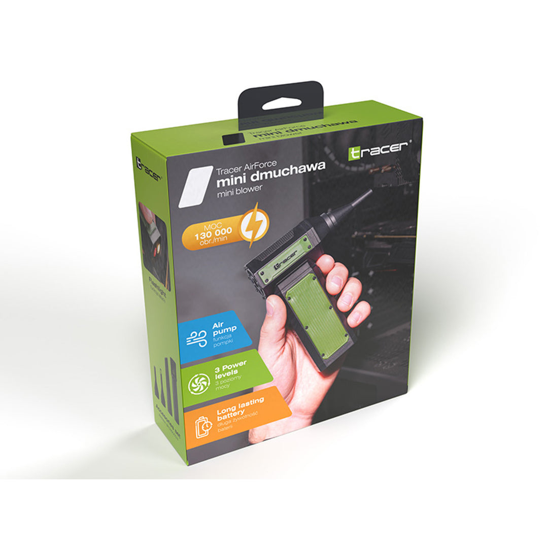 Mini multi-purpose blower,Tracer, brushless motor, 130000 revolutions, 3 modes AirForce