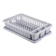Curver Lux dish drainer, gray color, compact size, separate cutlery compartment, 173415