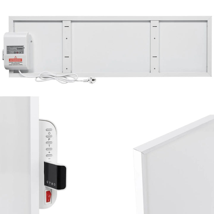 Cronos infrared heater, 330W, white, allergy friendly, ultra-thin, matte surface, heats an area up to 12m2, Synthelith PRO CRP-330TWP White