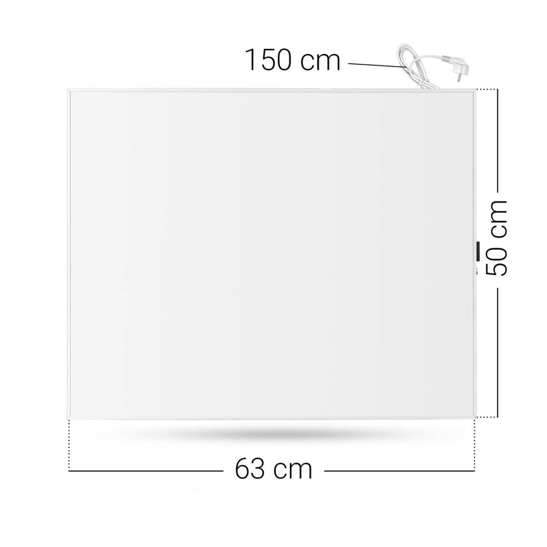 Cronos infrared heater, 300W, white, allergy-friendly, ultra-thin, matte surface, heats an area up to 9m2, Synthelith PRO CRP-300TWP White