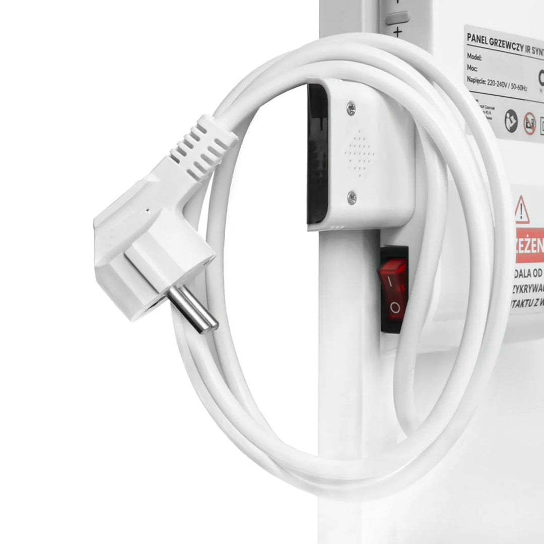 Cronos infrared heater, 300W, white, allergy-friendly, ultra-thin, matte surface, heats an area up to 9m2, Synthelith PRO CRP-300TWP White