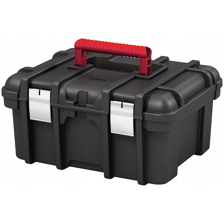 Keter tool box, metal latches, ergonomic handle, Wide Tool Box 16''
