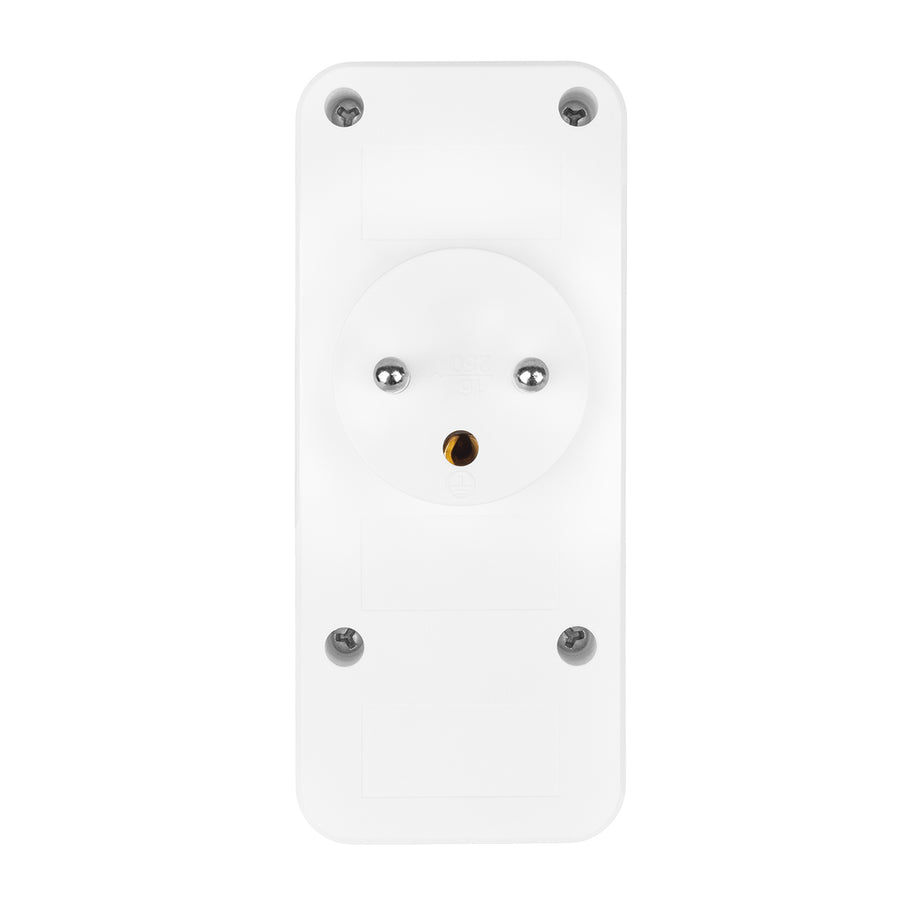 Current socket x3 + 4xUSB Maclean, splitter with 3 sockets, 2xUSB A, 2xUSB C PD 20W, 1x16A + 2x6A, MCE248 F/W, 3 pieces